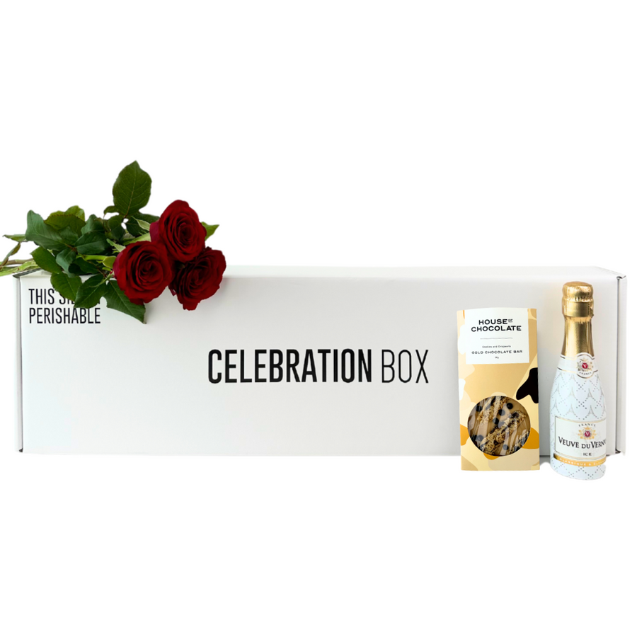 Red roses, chocolate and champagne gift box | Valentines Day Gift Boxes | Celebration Box NZ 