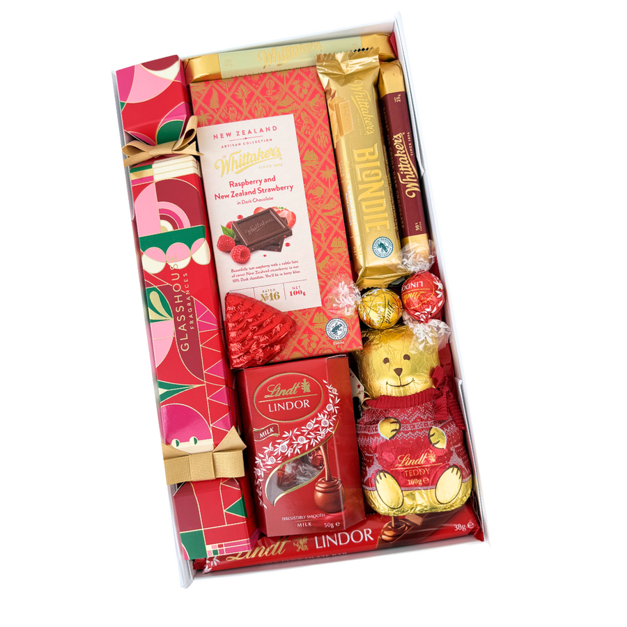 Chocolate and Sweet Treats Gift Box. Christmas Gift Boxes with Celebration Box. Delivery NZ Wide and Auckland Same Day.