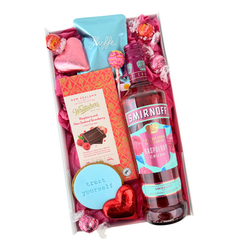 Alcohol Gift Box NZ with Celebration Box. Smirnoff, Sweet Treats and Snacks NZ delivery.