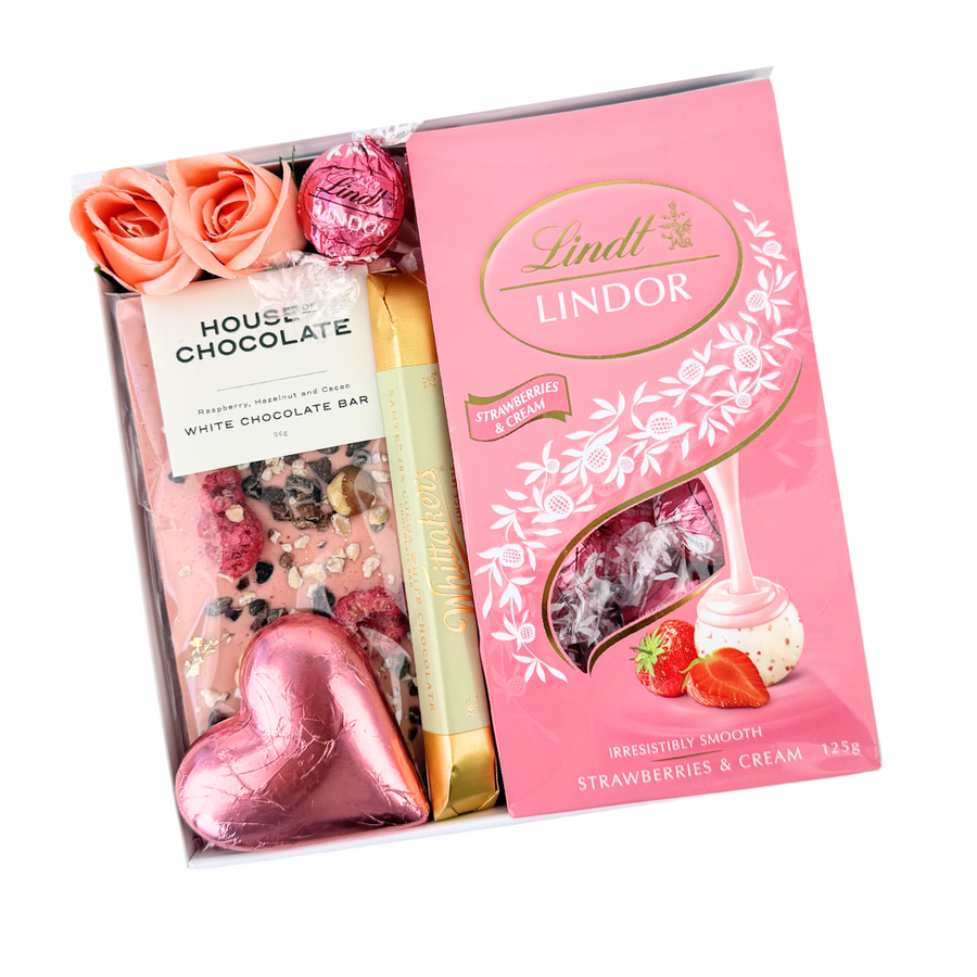 Luxe Pink has all the strawberry chocolates you need | Do you know someone that loves pink as much as this box? Celebration Box NZ | Delivered NZ Wide