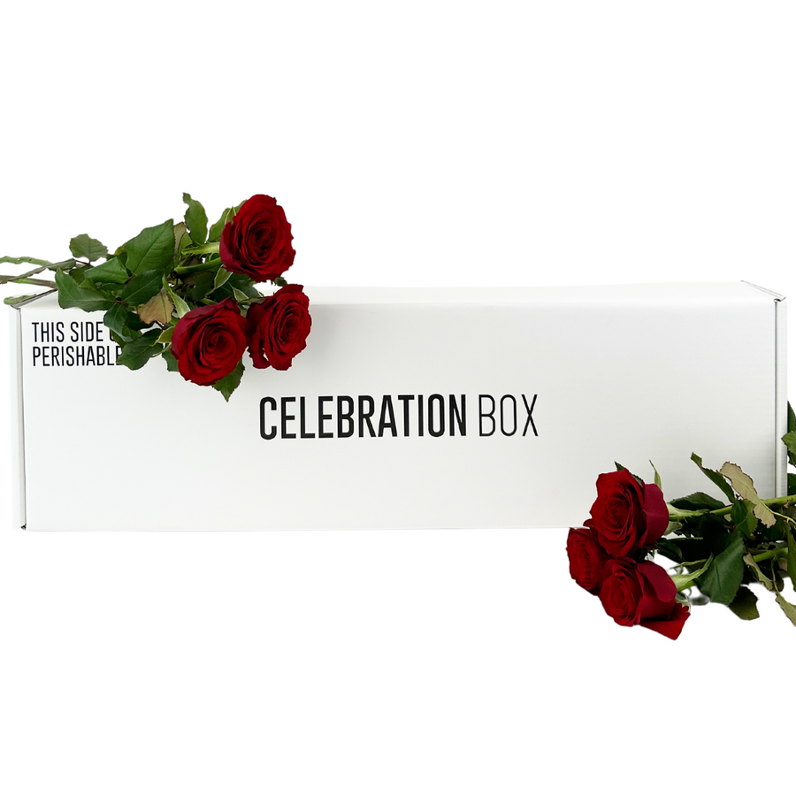 red roses gift box for valentines day | Celebration Box NZ