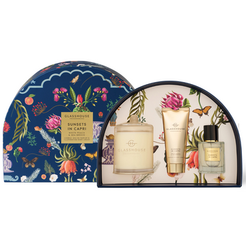 Glasshouse Fragrances Sunsets In Capri Fragrance Gift Set | Delivered NZ Wide | Celebration Box NZ