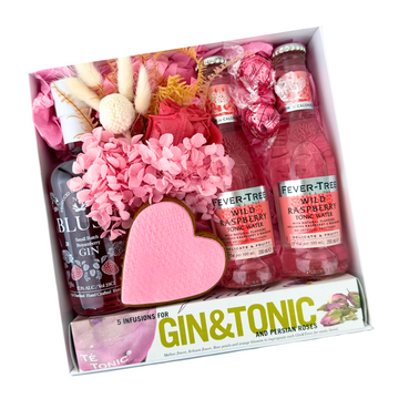 Gin & Tonic Gift Box with Celebration Box and The Wild Rose. Create your own drinks. Delivery NZ Wide and Auckland Same Day.