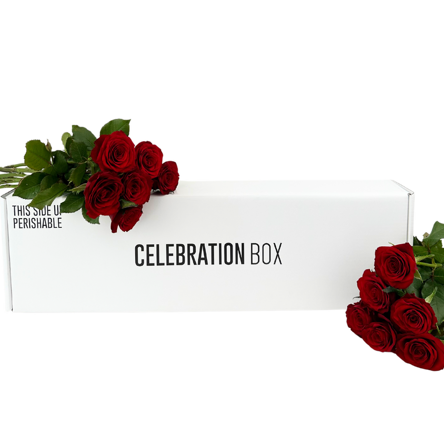 red roses gift box for valentines day | Celebration Box NZ